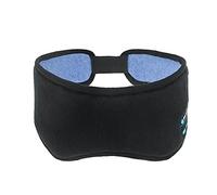 Máscara de sueño inalámbrica Bluetooth 5.0, suave y cómoda, para aliviar el estrés, 100% de luz, altavoces estéreo HD integrados para el hogar, siestas, viajes, viajes, trabajo, yoga, color negro