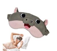 Máscara de sueño linda, máscara de sueño suave, máscara de ojos de hipopótamo de peluche para dormir, máscara de sueño linda y cómoda para viajar, siesta