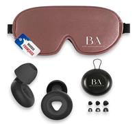 Máscara de sueño nocturna 3D para los ojos y par de tapones para los oídos de silicona para dormir de hombre y mujer, cómoda, suave, transpirable y ajustable, ideal para dormir adulto noche, siesta,