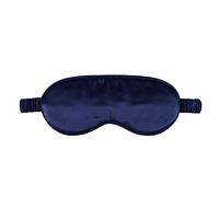 Máscara de sueño para hombres y mujeres, 19 Mumi 100% puro relleno de seda de morera natural, suave y cómodo, transpirable, para siestas, viajes, trabajo, yoga, azul marino