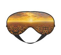 Máscara de sueño para los ojos con campo de girasol, puesta de sol, mar de flores, bloquea perfectamente la luz, perfecta para mujeres y hombres, diadema suave y cómoda para los ojos