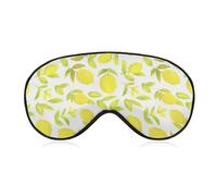 Máscara de sueño suave con correa ajustable para ojos, color amarillo limón, bloquea la luz para mujeres y hombres