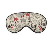 Máscara de sueño suave con temática de Egipto, ocultismo en estilo retro, con correa ajustable, cubre ojos, bloquea la luz para mujeres y hombres