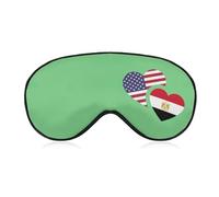 Máscara de sueño suave de la bandera de Egipto con correa ajustable para los ojos, bloquea la luz para mujeres y hombres