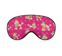 Máscara de sueño suave para perro caniche con correa ajustable, máscara para ojos, bloquea la luz para mujeres y hombres