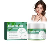 Máscara de Té Verde, Mascarilla Limpiadora Facial, Green Tea Deep Cleanser Mask, Mascarilla de Arcilla de té Verde, Hidratar Piel, Mejora La Sequedad de La Piel, Adecuado Para Todo Tipo De Pieles