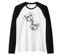Máscara de Teatro Chicano Cry Now Smile Later Camiseta Manga Raglan