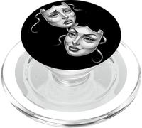 Máscara de Teatro Chicano Cry Now Smile Later PopSockets PopGrip para MagSafe