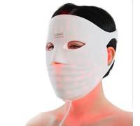 Máscara de terapia de luz LED para cara, dispositivo de cuidado de la piel antienvejecimiento para uso doméstico, 333 LED, colores LED 5 en 1 con NIR profundo 1072 nm, NIR 830 nm, luz roja, amarilla y