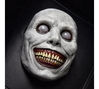 Máscara de terror de Halloween, máscara aterradora de exorcista en H, máscara de látex de cara malvada de terror para disfraz, espeluznante máscara de disfraz para cosplay, Halloween, carnaval de
