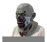 Máscara de terror de Halloween | Máscara de látex de zombi de terror de Halloween, aterrador accesorio de cosplay, gorro transpirable para actuaciones en escenario, teatro, mascarada, casa embrujada