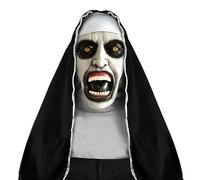 Máscara de terror de monja, máscara de látex para adultos, Cosplay Demonio Carnaval Props para Hombres y Mujeres, decoración de Halloween