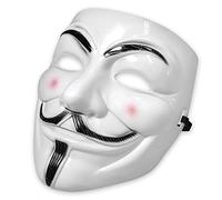 Máscara de V de venganza con delineador de ojos, máscara de Halloween de Narice Anonymous Guy Fawkes, accesorios de disfraz para adultos, novedad de 2023