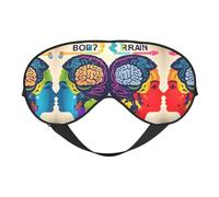Máscara de ventaja para el cerebro izquierdo y derecho para sueño profundo y relajación, ajustable, suave y transpirable para viajes, meditación y más