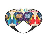 Máscara de ventaja para el cerebro izquierdo y derecho para sueño profundo y relajación, ajustable, suave y transpirable para viajes, meditación y más