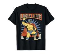 Máscara dinámica de Luchador Inspirada en la tradición Mexicana Camiseta