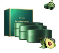 Máscara dorada para debajo de los ojos con aguacate, cuidado de la piel, juego de 30 pares, máscara hidratante con colágeno, no grasa, elimina las ojeras, las bolsas de los ojos (3PCS)