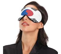 Máscara esencial para dormir con la bandera nacional de la República Popular Democrática de Corea, con banda elástica ajustable, opaca, con correa ajustable, máscaras para dormir para vuelo, viajes