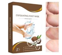 Máscara Exfoliante Pies | 2 Pares De Exfoliante Natural - Eliminador Piel Muerta Callos para Mujeres Hombres Uso Noche Viaje Rutina Diaria