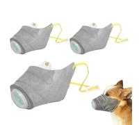 Máscara facial canina antipolvo, máscara respiratoria reutilizable para perros, 3 piezas de protección antipolvo de respiración fácil para todos los tamaños en caminata o carrera
