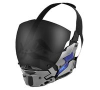 Máscara Facial Completa con Lente Antivaho Extraíble Doble Cara para Airsoft Paintball CS Juegos Guerra y Equipo Protección(Gray)