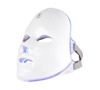 Máscara facial con luz LED | 7 colores de luz LED facial para el cuidado de la piel, herramienta de cuidado de la piel, máscara de belleza LED recargable para el hogar, rejuvenece y mejora tu piel