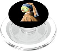 Máscara Facial con Pendientes de Perlas de Johannes Vermeer Art PopSockets PopGrip para MagSafe