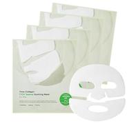 Máscara facial de 4 hojas/cajas de colágeno, máscara facial contra la conducción con efecto calmante y de enfriamiento, máscara de cara nocturna con colágeno de bajo peso molecular para elasticidad y