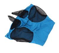 Máscara Facial de Caballos con Máscara de Mosca de Malla de Caballos Máscara de Caballo Elástica Transpirable con Protección de Orejas para Montar Equipos Ecuestres Azules No