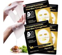 Máscara facial de colágeno de baba de caracol, máscara coreana de colágeno con proteína de caracol, mascarilla de hidrogel revitaliza el cuidado de la piel, nutrición profunda, antiedad
