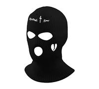 Máscara facial de esquí de pasamontañas, cubierta facial tejida de 3 agujeros, cubierta facial de esquí a prueba de viento de invierno para hombres y mujeres, calentador de cuello para exteriores