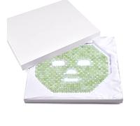 Máscara Facial De Jade Con Caja RoseQuartz Herramienta De Relajación De Masaje Natural Gouache Stone Masajeador Facial De Cristal,piedra Verde