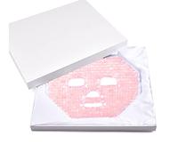 Máscara Facial De Jade Con Caja RoseQuartz Herramienta De Relajación De Masaje Natural Gouache Stone Masajeador Facial De Cristal,Cuarzo Rosa