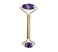 Máscara facial de jade de cristal púrpura Gua Sha raspador masajeador conjunto de rodillos de amatista natural gouache piedra, tipo 7