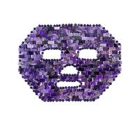 Máscara facial de jade de cristal púrpura Gua Sha raspador masajeador conjunto de rodillos de amatista natural gouache piedra, tipo 2