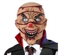 Máscara facial de látex espeluznante, disfraz de terror, máscara de sangre, accesorio unisex de látex, accesorios de cosplay para Halloween, teatro, bailes de máscaras, juego de rol, diseño sangriento