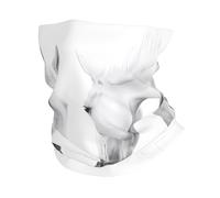 Máscara facial deportiva con estampado de caballos blancos, diadema deportiva multifuncional, adecuada para deportes en climas fríos