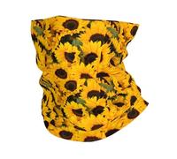 Máscara facial deportiva con estampado de girasol, diadema deportiva multifuncional, adecuada para deportes en climas fríos