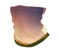 Máscara facial estilo diadema, diadema deportiva con diseño de caballo al atardecer, adecuada para viajes, esquí y ciclismo.