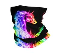 Máscara facial estilo diadema, diadema deportiva con patrón de caballo de fuego, adecuada para viajes, esquí y ciclismo.