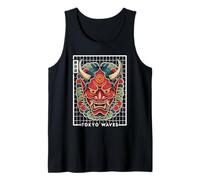 Máscara Facial Japonesa Demonio Demonio Hannya Oni Yokai Oni Camiseta sin Mangas