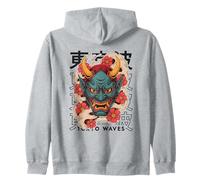 Máscara Facial Japonesa Demonio Demonio Hannya Oni Yokai Oni Sudadera con Capucha