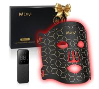Máscara facial LED para terapia de luz roja, tratamiento facial de luz de 7 colores con tecnología infrarroja para reparación de la piel, antienvejecimiento y alivio del acné, máscara de terapia de