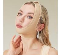 Máscara Facial Lifting En Forma De V Para Mujeres Prenda De Compresión Para El Mentón Después De Una Liposucción Vendaje Con Correa Para Cubrir El Cuello(M)