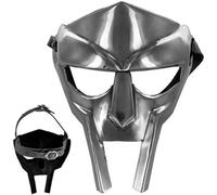 Máscara facial MF Doom Medieval Viking MASK Casco de gladiador romano MF Doom Máscara vikinga plateada, Mostrar una imagen, Estándar