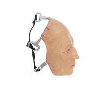 Máscara facial realista de John de miedo - Máscara de terror de látex de cabeza completa para adultos - Accesorio de disfraz espeluznante para casa embrujada y cosplay