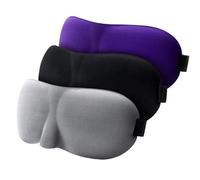 Máscara for dormir 3D Antifaz for dormir tridimensional que bloquea la luz for aliviar la fatiga ocular Antifaz for dormir de viaje de doble capa transpirable Antifaz Para Dormir(Pe-Bk-Gy)