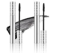 Mascara for Mature Women Over 60, Lengthening and Volumizing Black Mascara for Sparse Thin Lashes, Non Clumping Waterproof Long Wear (Black-2Pcs)