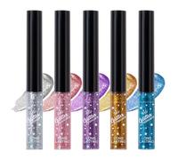 Mascara Glitter - Mascara de pestañas brillantes impermeables 5X de larga duración | Magno de maquillaje volumizante de los ojos brillantes | Primer de las pestañas de brillo para el festival