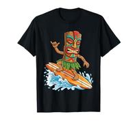 Máscara Hawaiana Tiki Hombre Surfing Hawaii Maui Aloha Surfer Camiseta